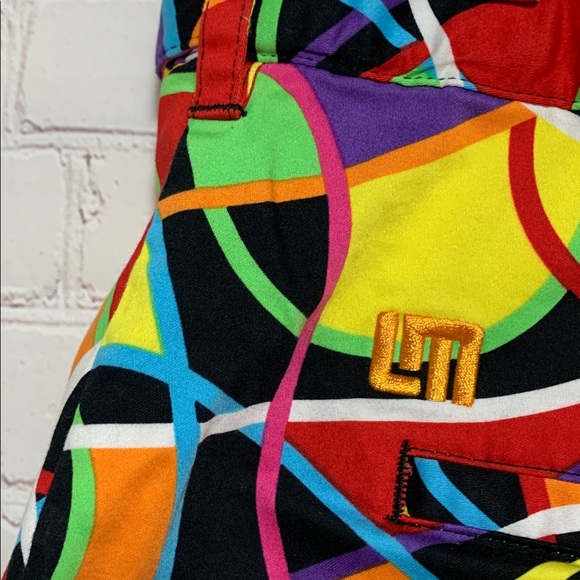 Loudmouth Swirls Multicolor Golf Shorts Size 40 x 9 - Picture 5 of 5